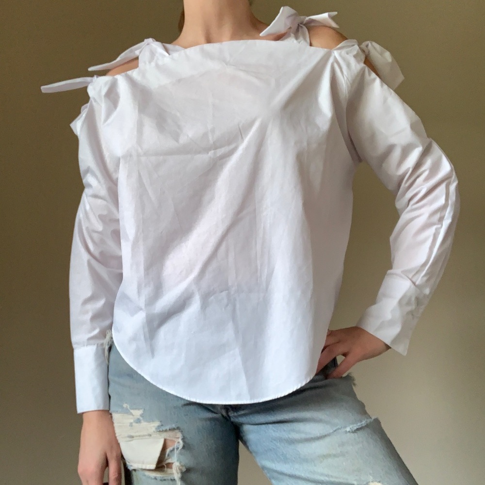 White Stelen Tie Blouse - never been worn!